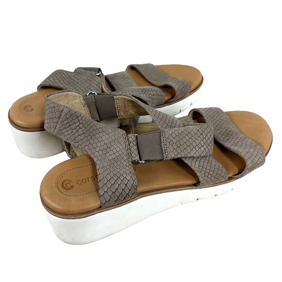 Corso Como Bonneigh Wedge Sandal Smokey Ash Tan Women's Size 7.5 M EUC - Picture 3 of 9